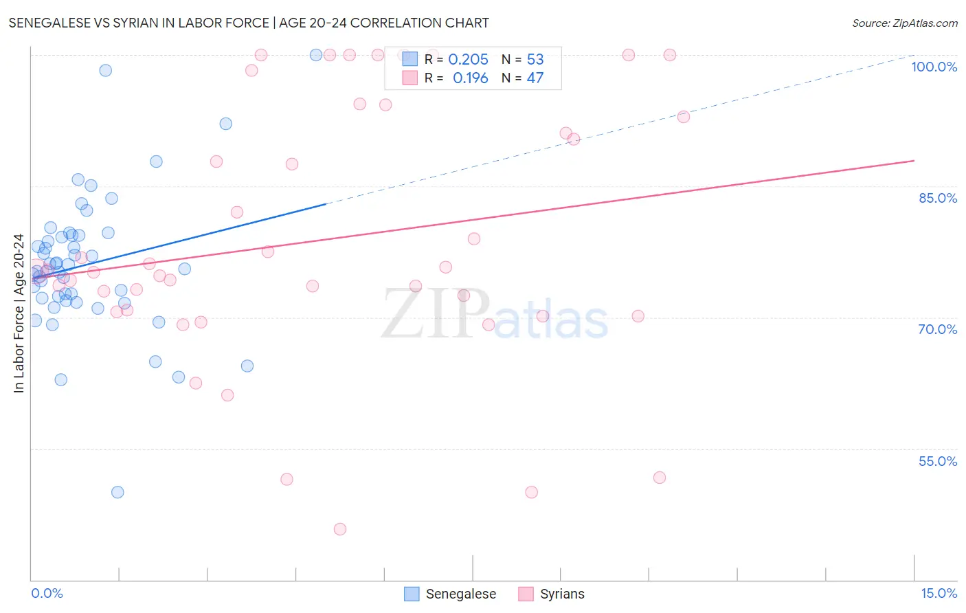 Senegalese vs Syrian In Labor Force | Age 20-24