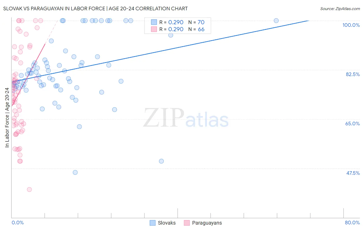 Slovak vs Paraguayan In Labor Force | Age 20-24