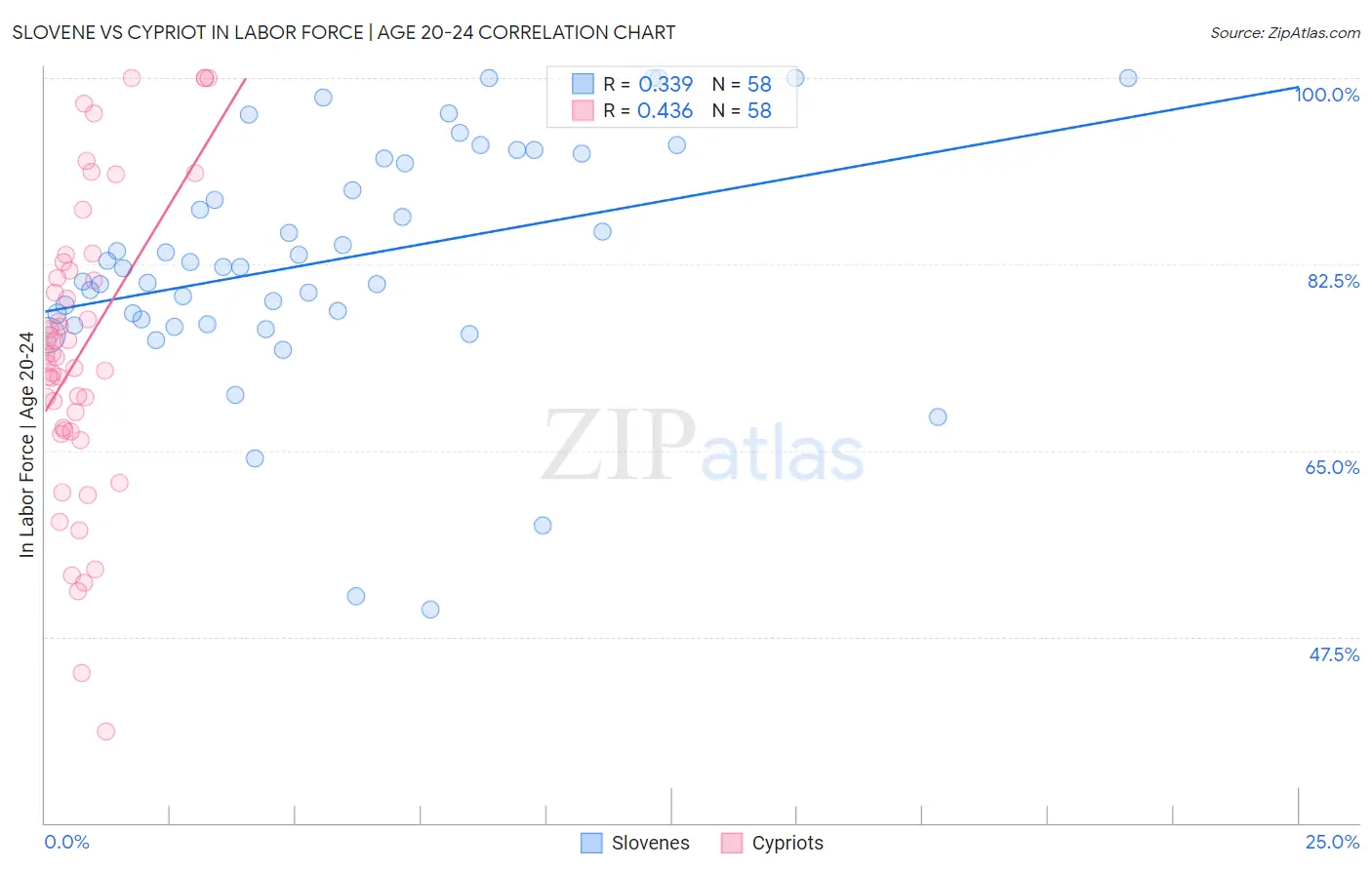 Slovene vs Cypriot In Labor Force | Age 20-24