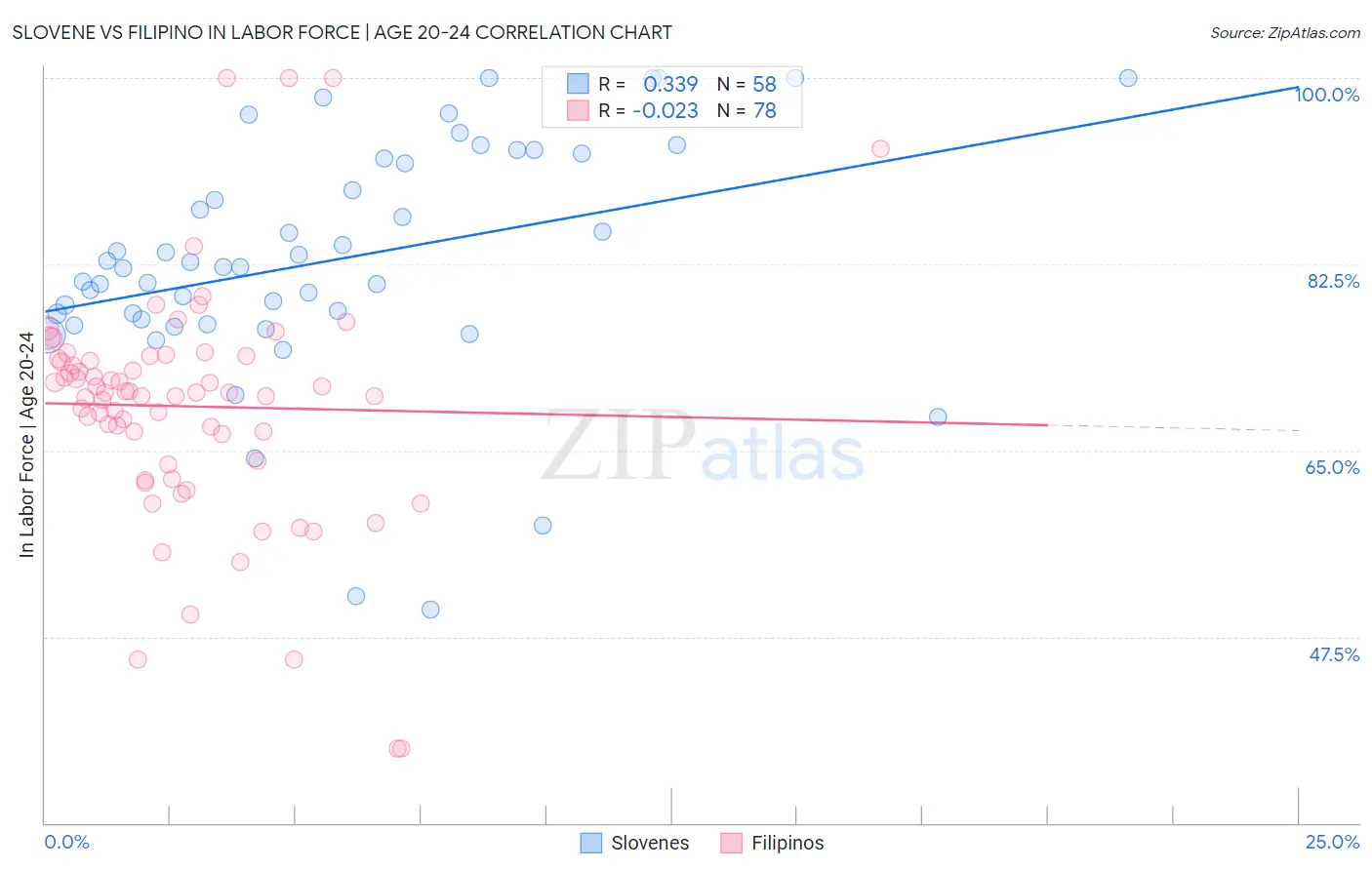 Slovene vs Filipino In Labor Force | Age 20-24