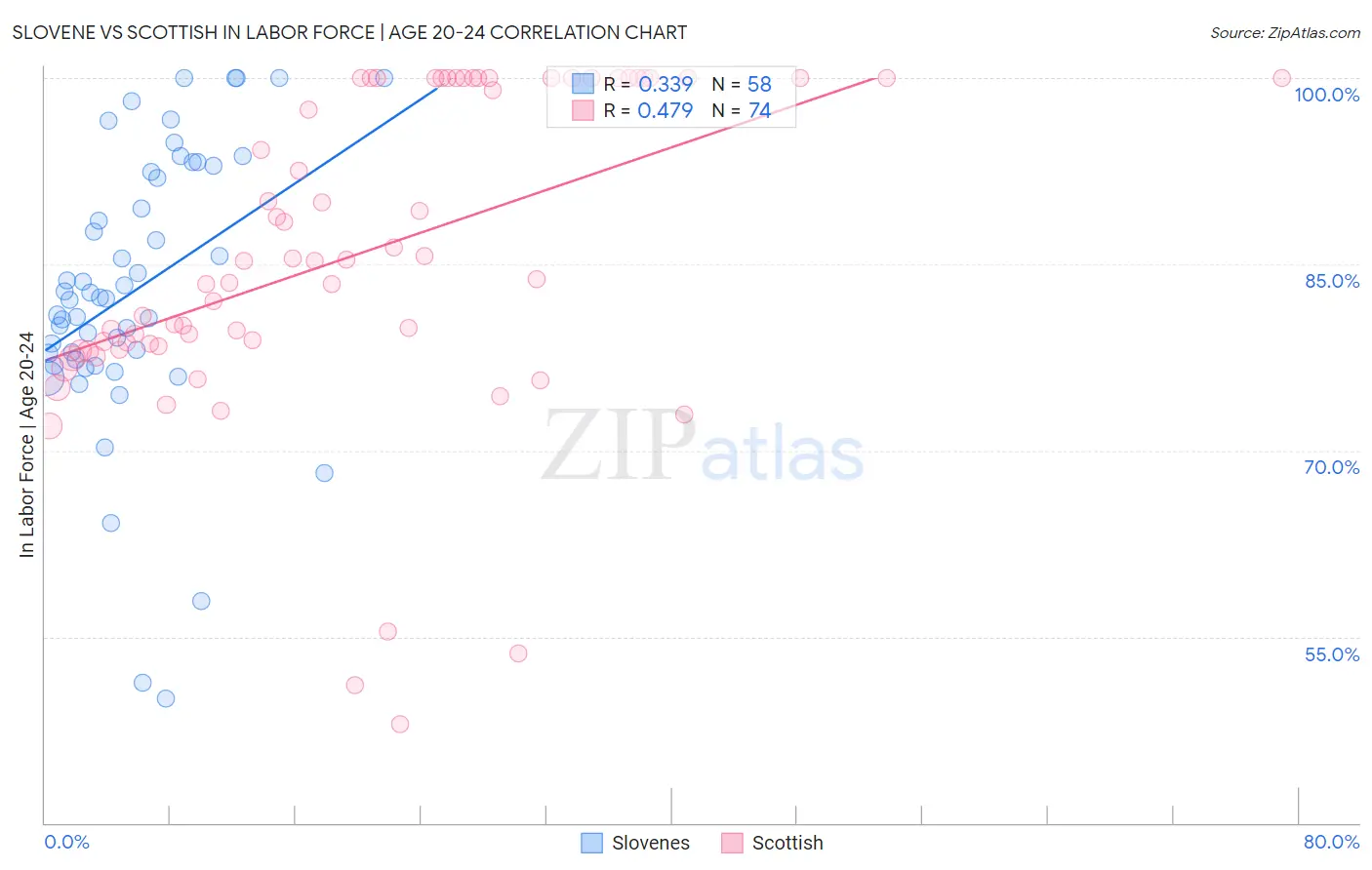 Slovene vs Scottish In Labor Force | Age 20-24