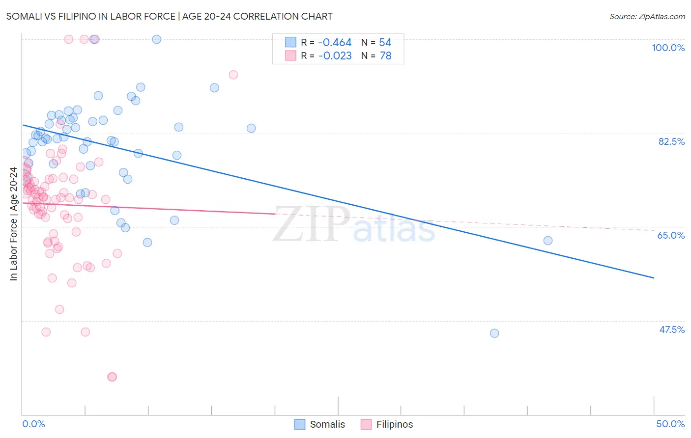 Somali vs Filipino In Labor Force | Age 20-24