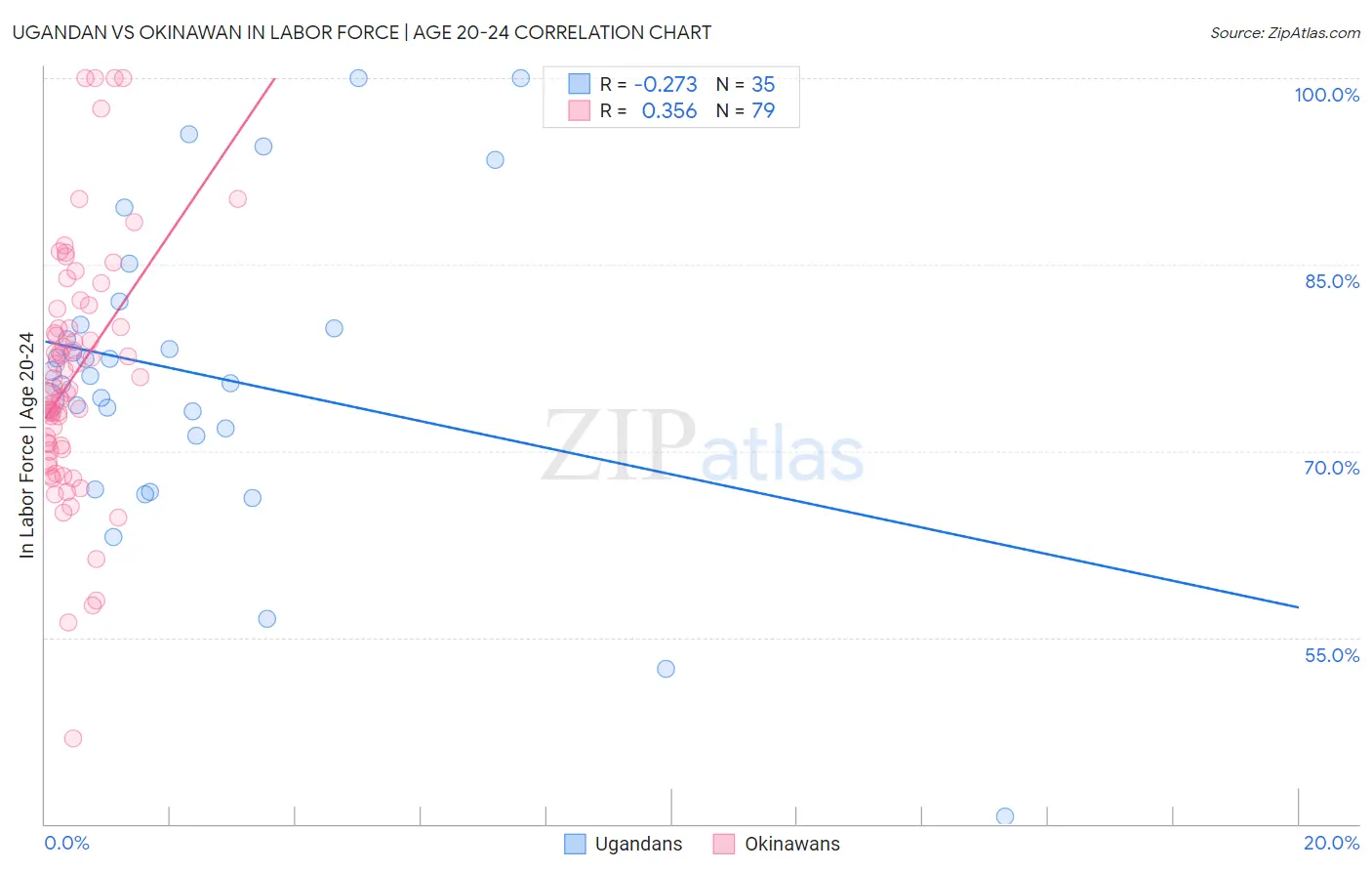 Ugandan vs Okinawan In Labor Force | Age 20-24