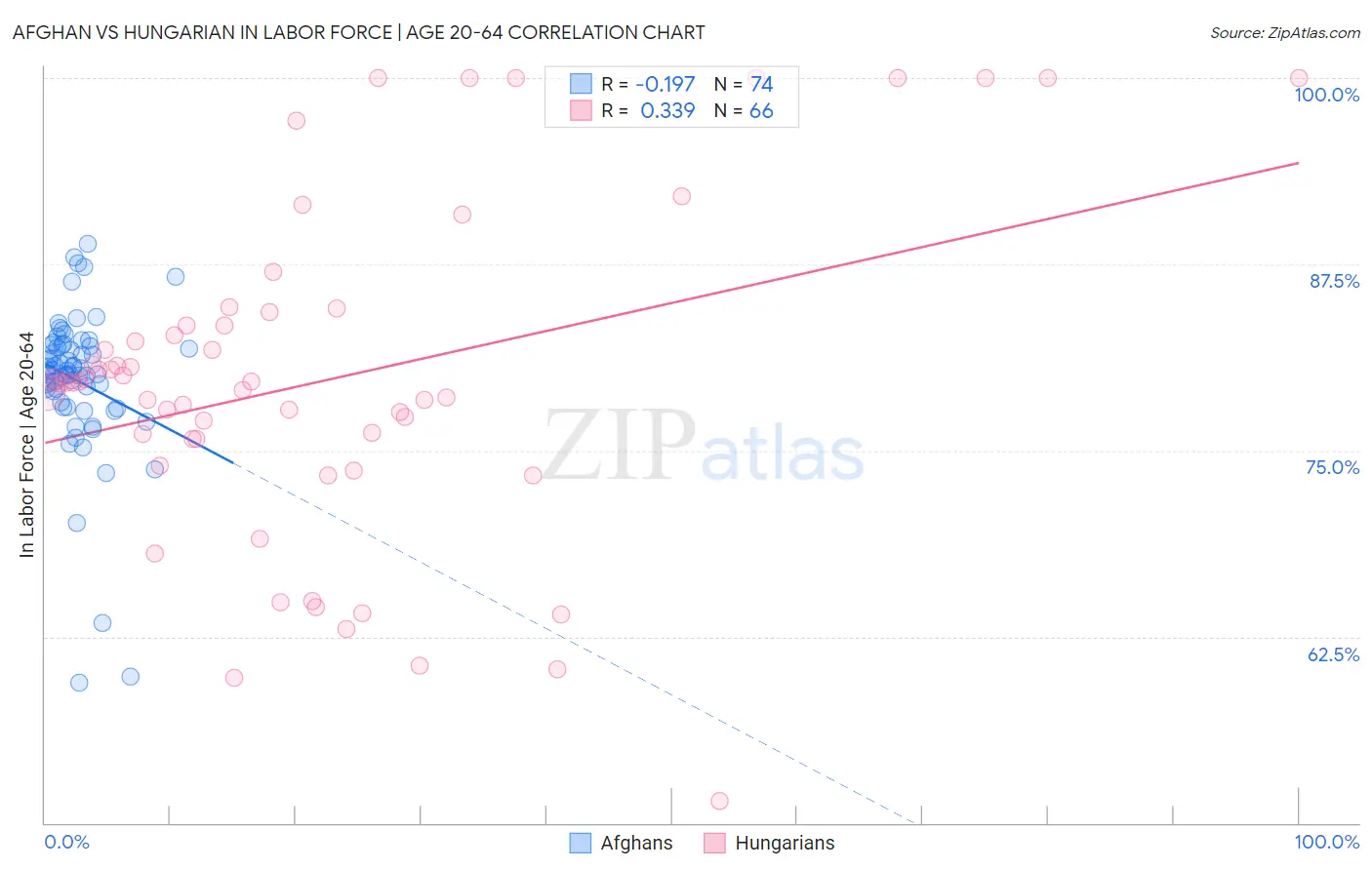Afghan vs Hungarian In Labor Force | Age 20-64