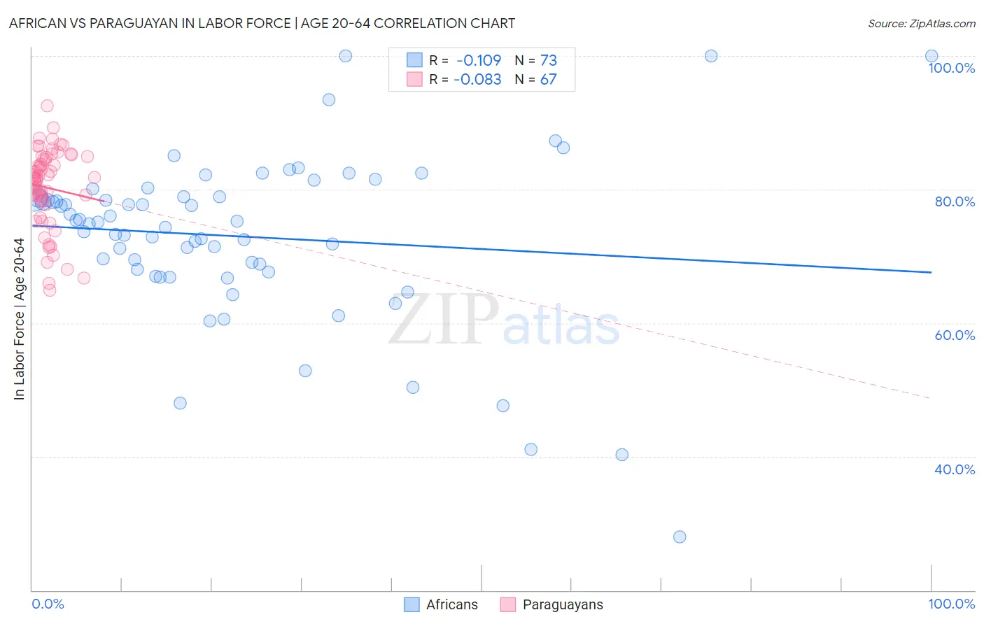 African vs Paraguayan In Labor Force | Age 20-64