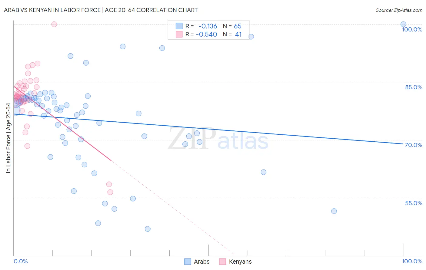 Arab vs Kenyan In Labor Force | Age 20-64