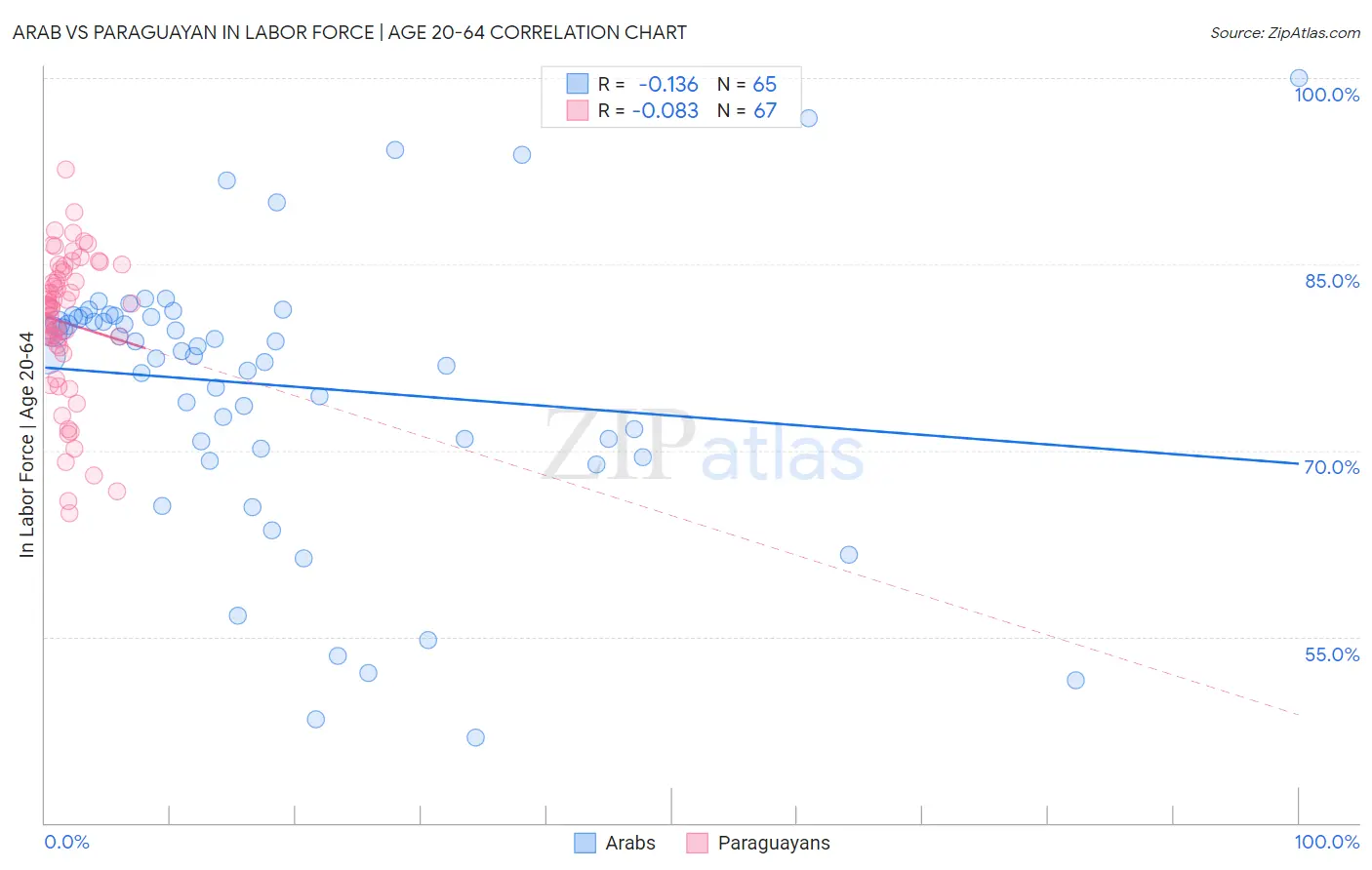 Arab vs Paraguayan In Labor Force | Age 20-64