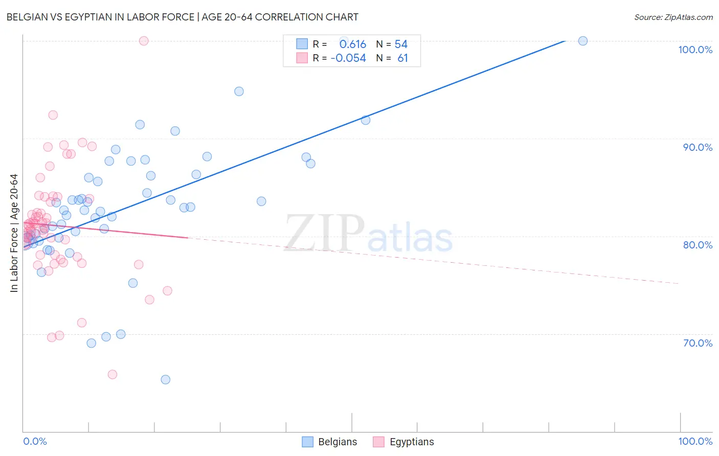 Belgian vs Egyptian In Labor Force | Age 20-64