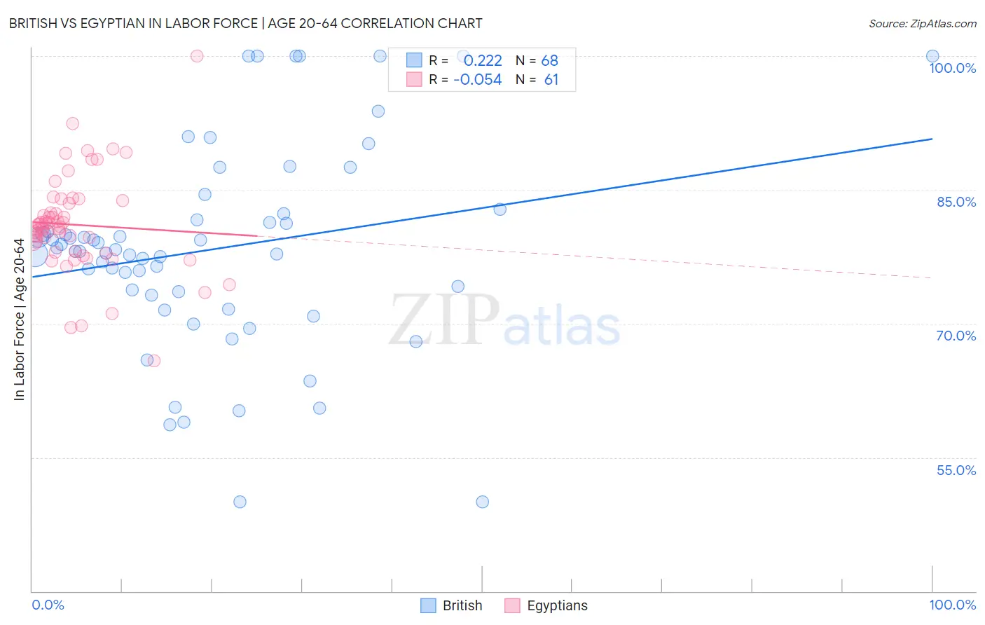 British vs Egyptian In Labor Force | Age 20-64