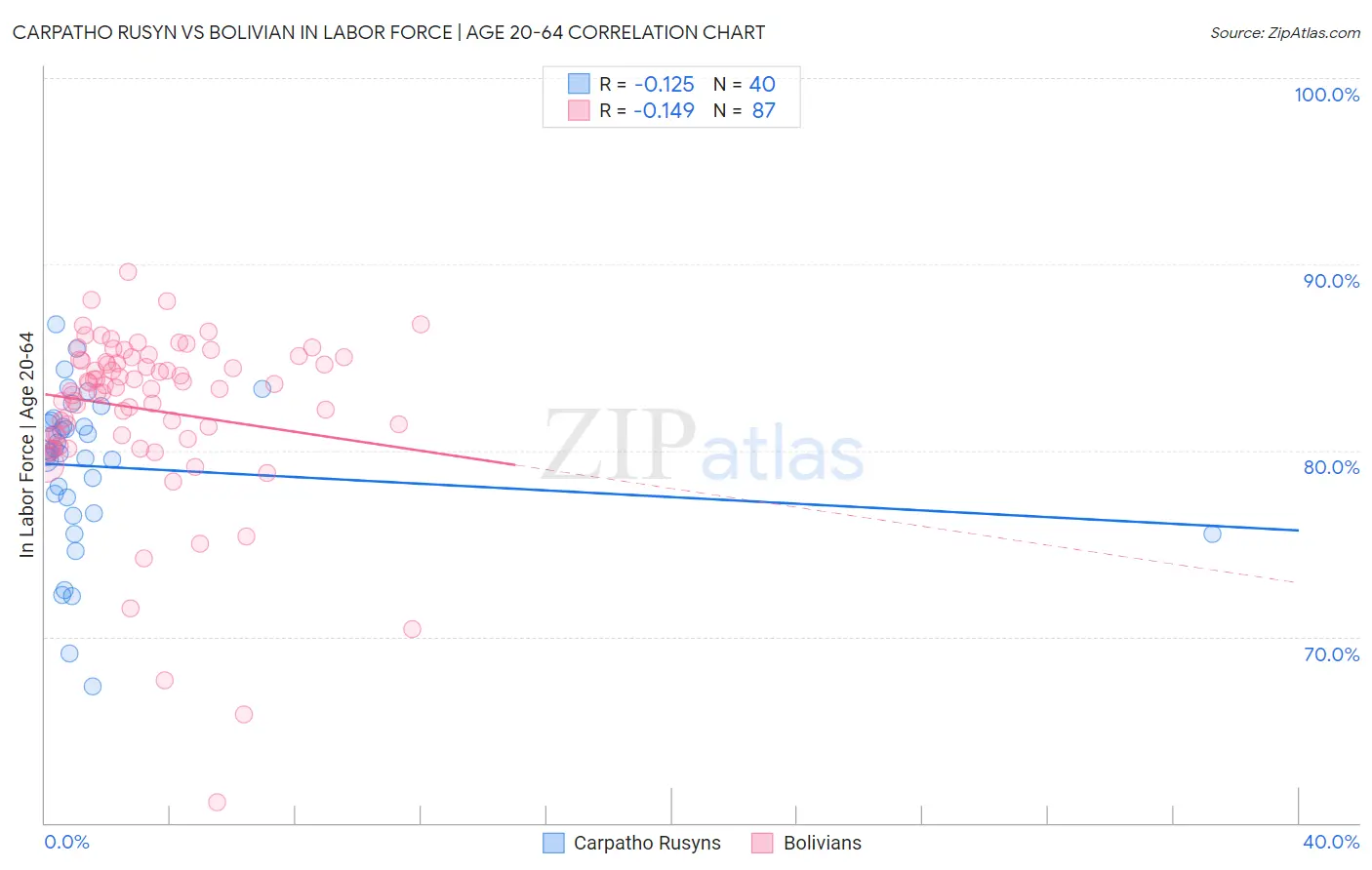 Carpatho Rusyn vs Bolivian In Labor Force | Age 20-64