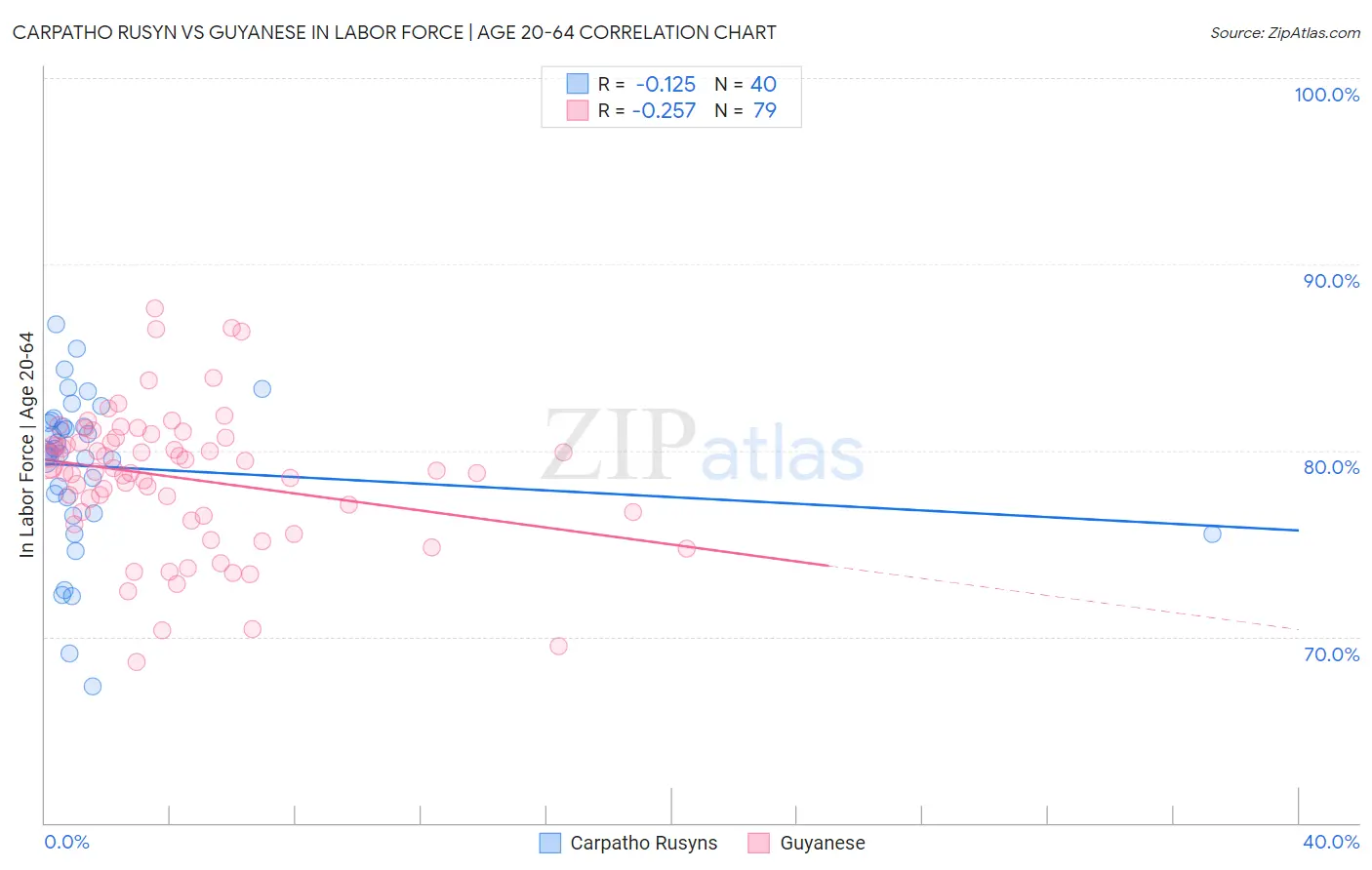 Carpatho Rusyn vs Guyanese In Labor Force | Age 20-64