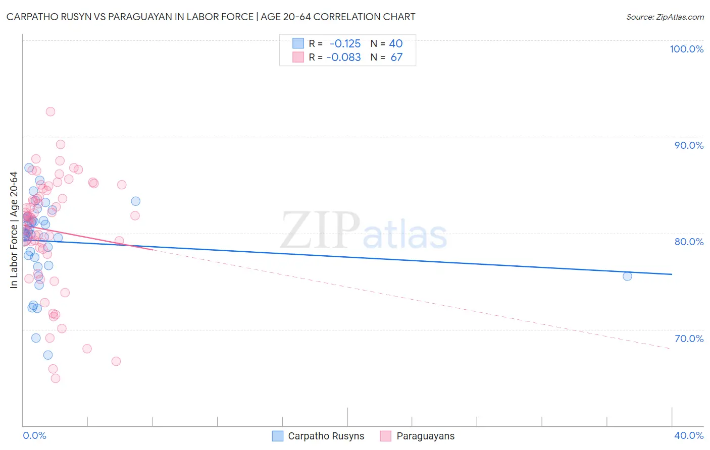 Carpatho Rusyn vs Paraguayan In Labor Force | Age 20-64