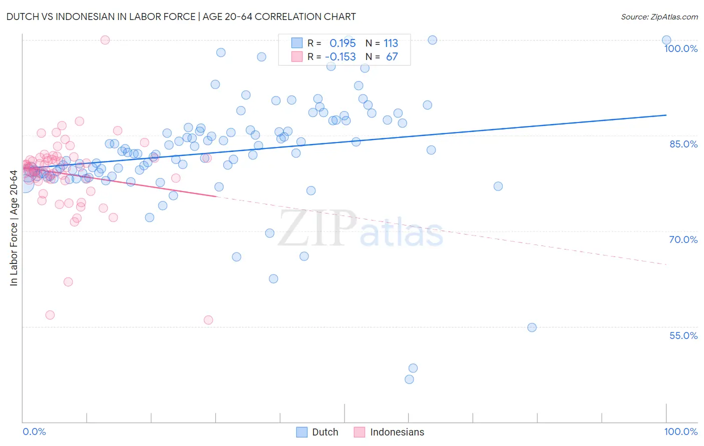 Dutch vs Indonesian In Labor Force | Age 20-64