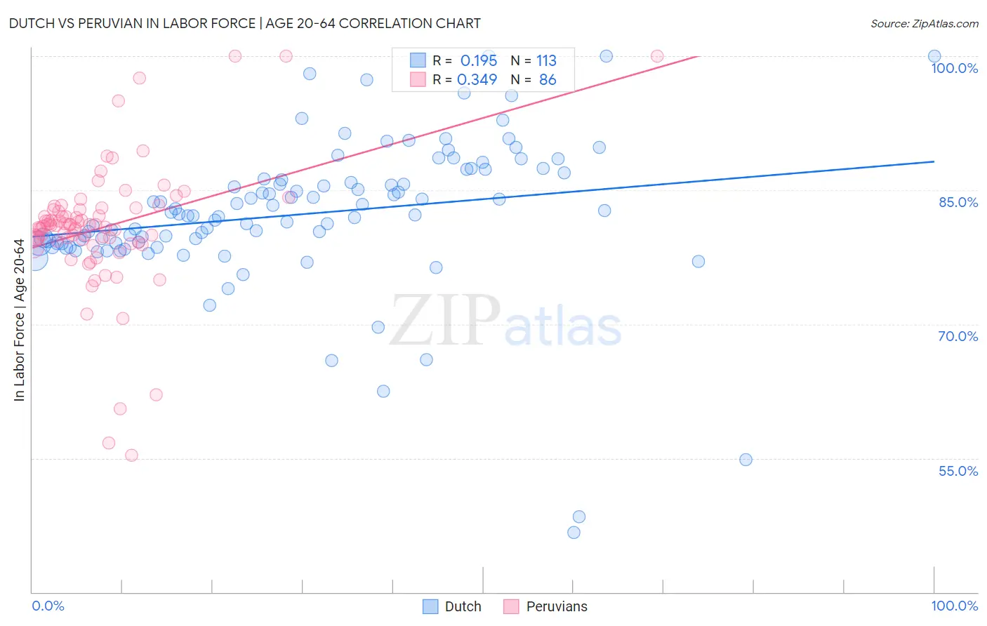 Dutch vs Peruvian In Labor Force | Age 20-64
