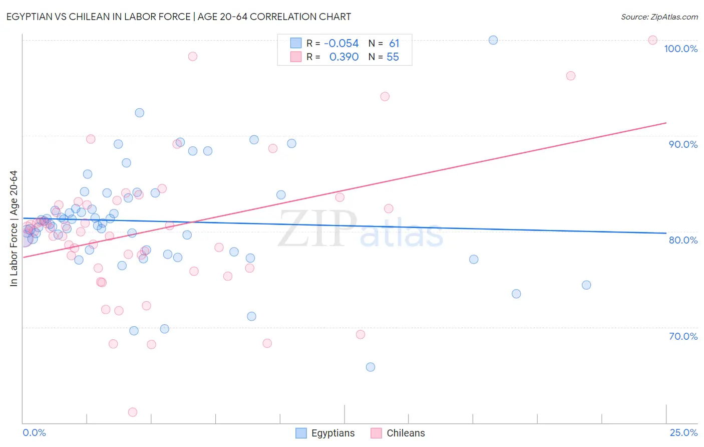 Egyptian vs Chilean In Labor Force | Age 20-64