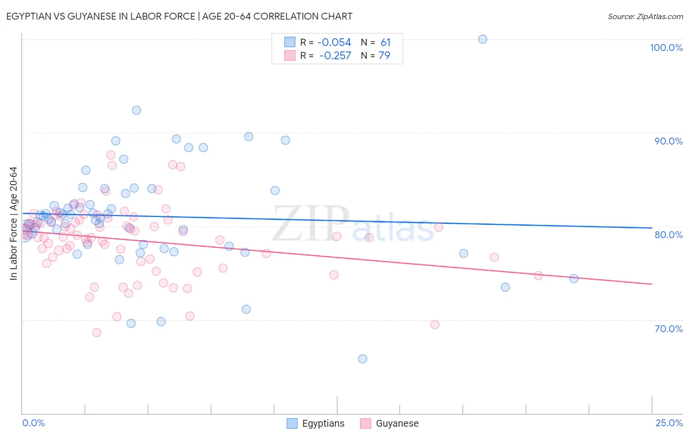 Egyptian vs Guyanese In Labor Force | Age 20-64
