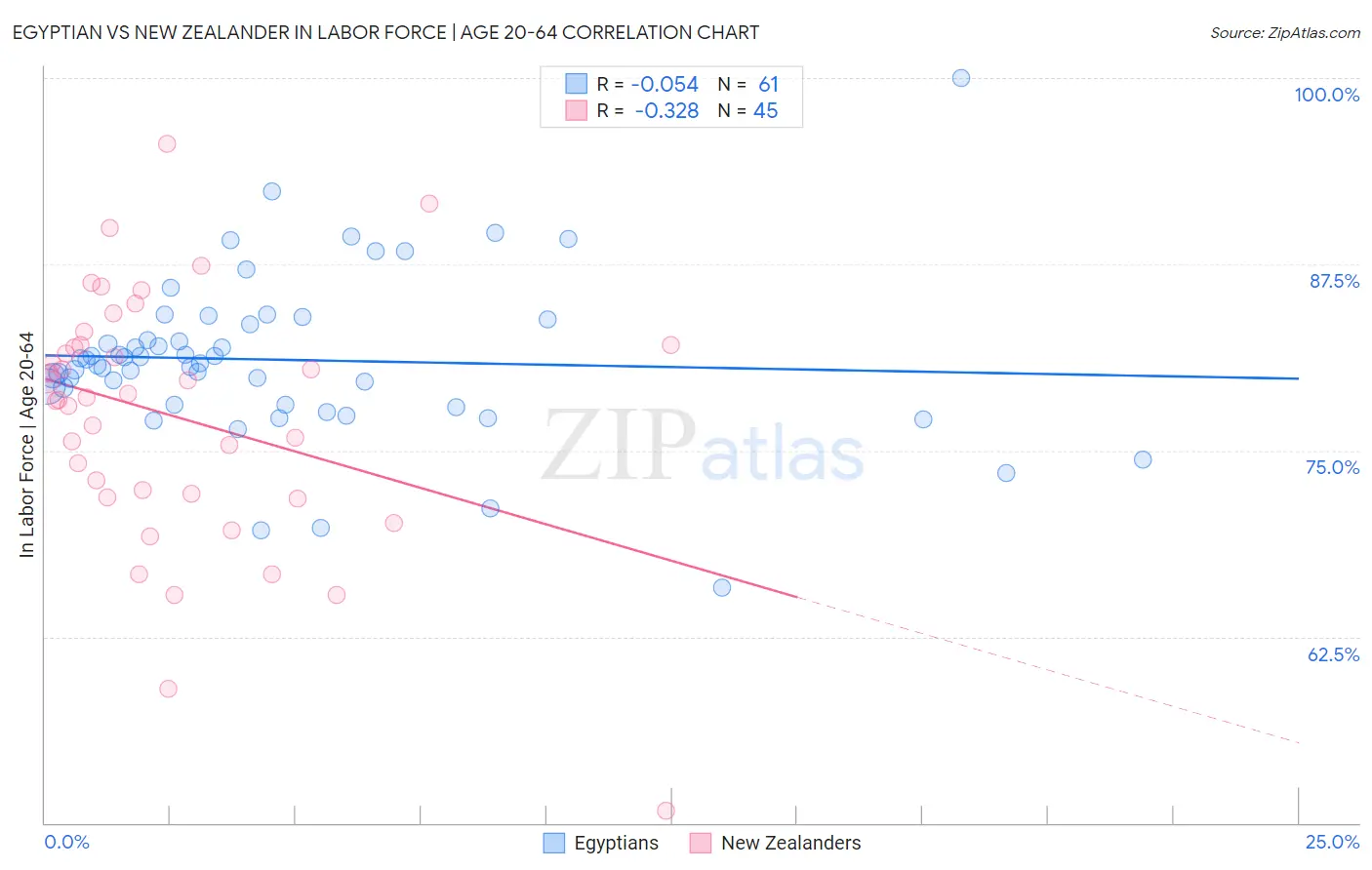 Egyptian vs New Zealander In Labor Force | Age 20-64