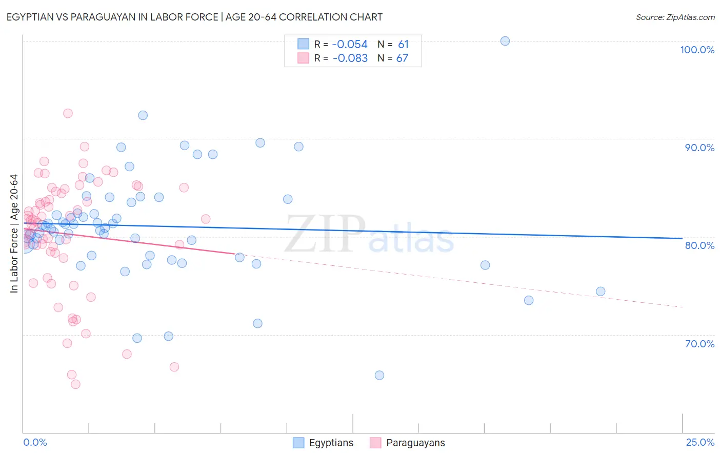 Egyptian vs Paraguayan In Labor Force | Age 20-64