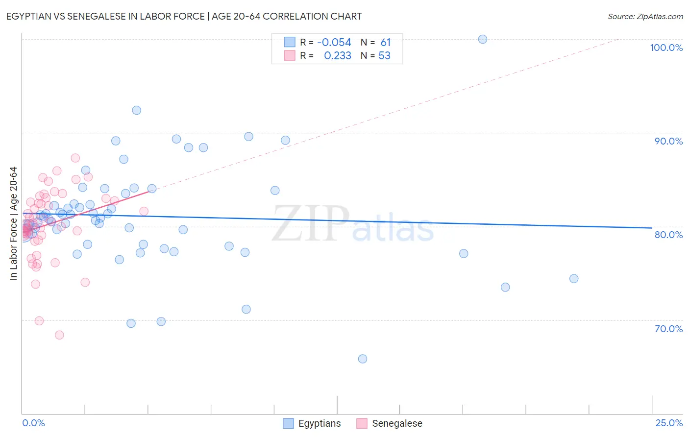 Egyptian vs Senegalese In Labor Force | Age 20-64