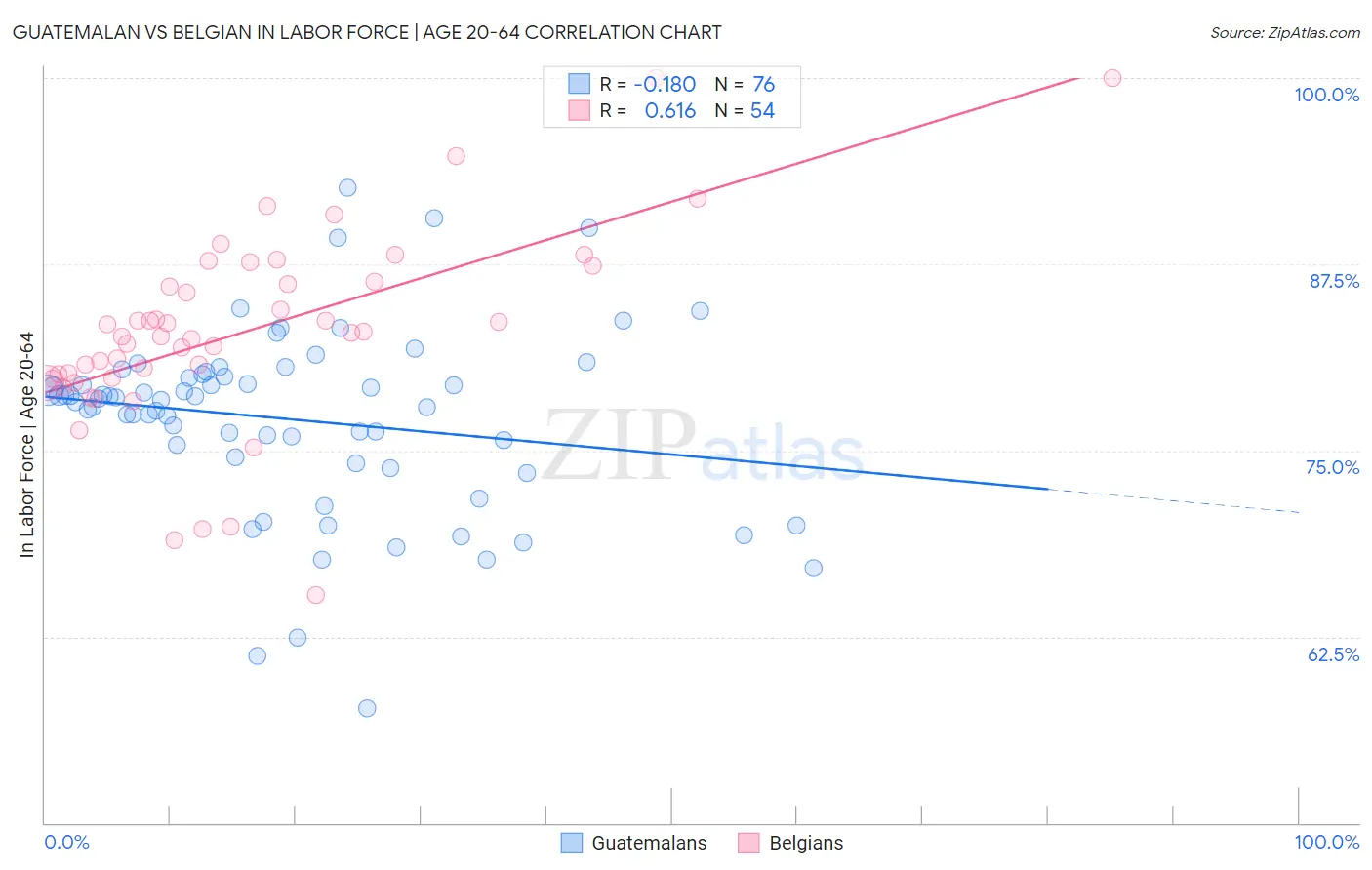 Guatemalan vs Belgian In Labor Force | Age 20-64