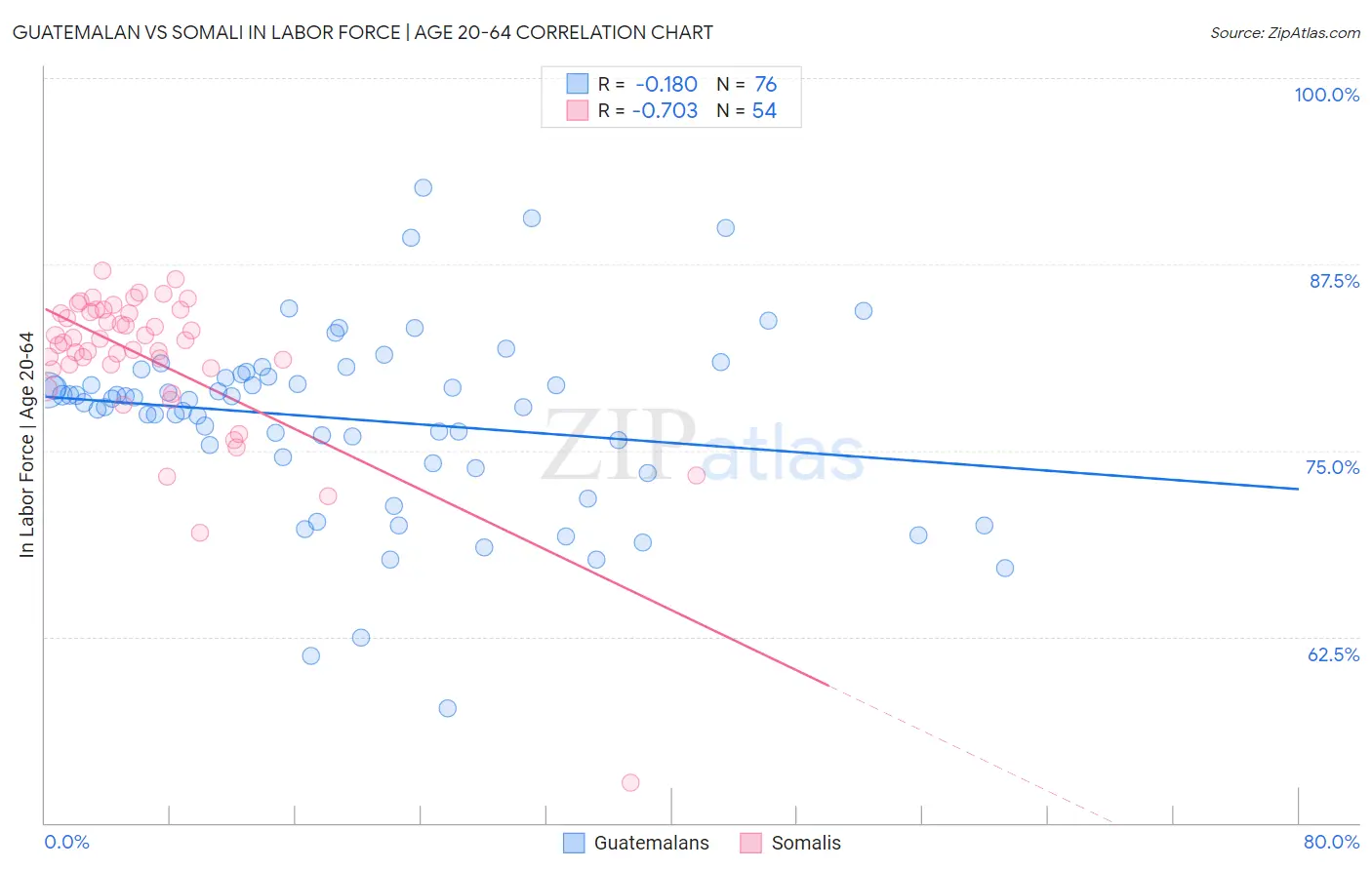 Guatemalan vs Somali In Labor Force | Age 20-64
