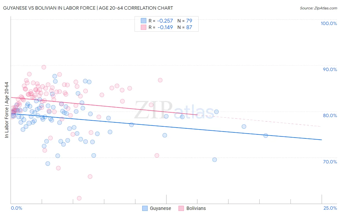 Guyanese vs Bolivian In Labor Force | Age 20-64