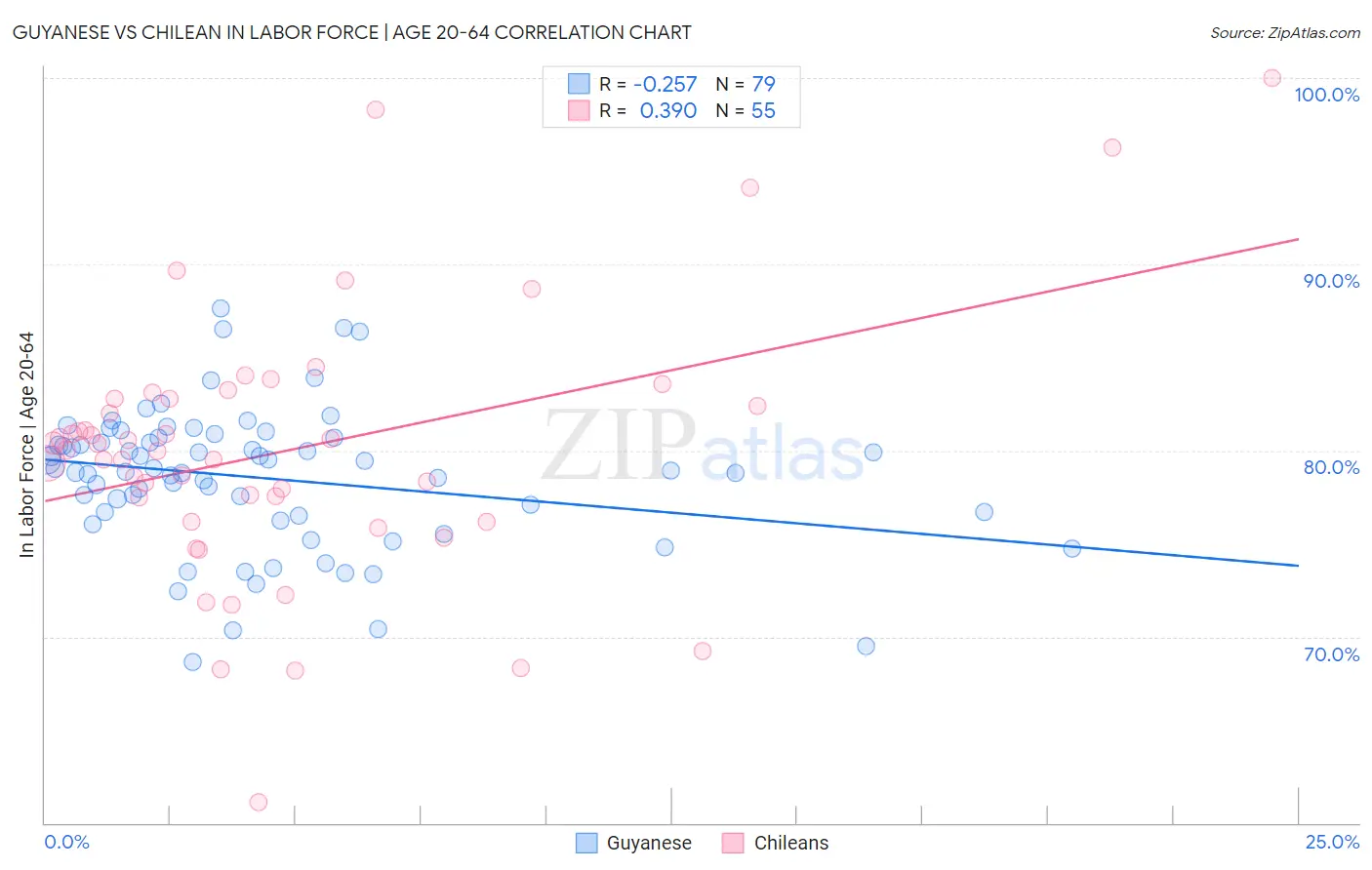 Guyanese vs Chilean In Labor Force | Age 20-64