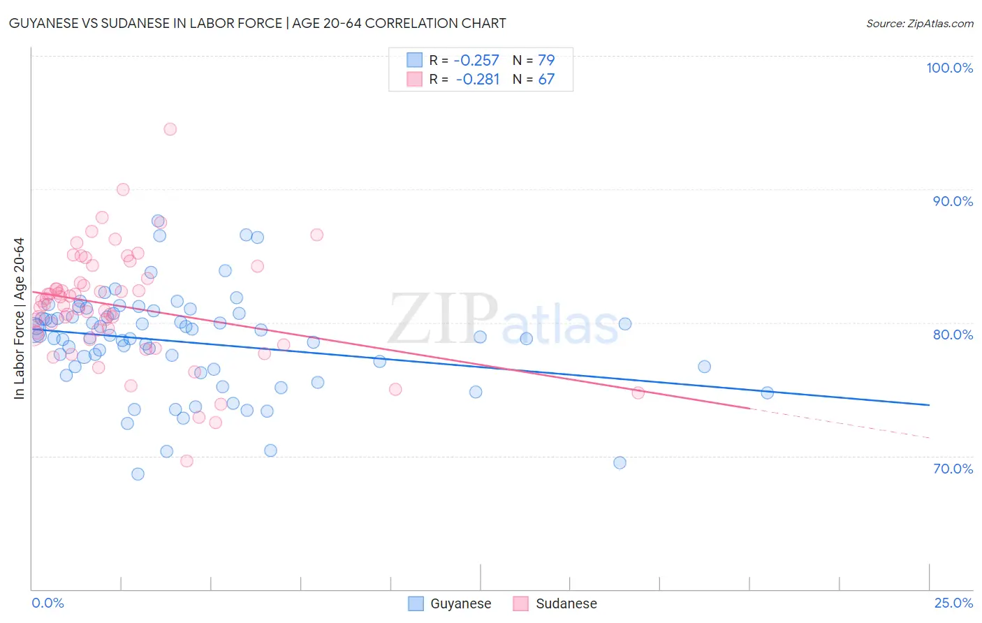 Guyanese vs Sudanese In Labor Force | Age 20-64