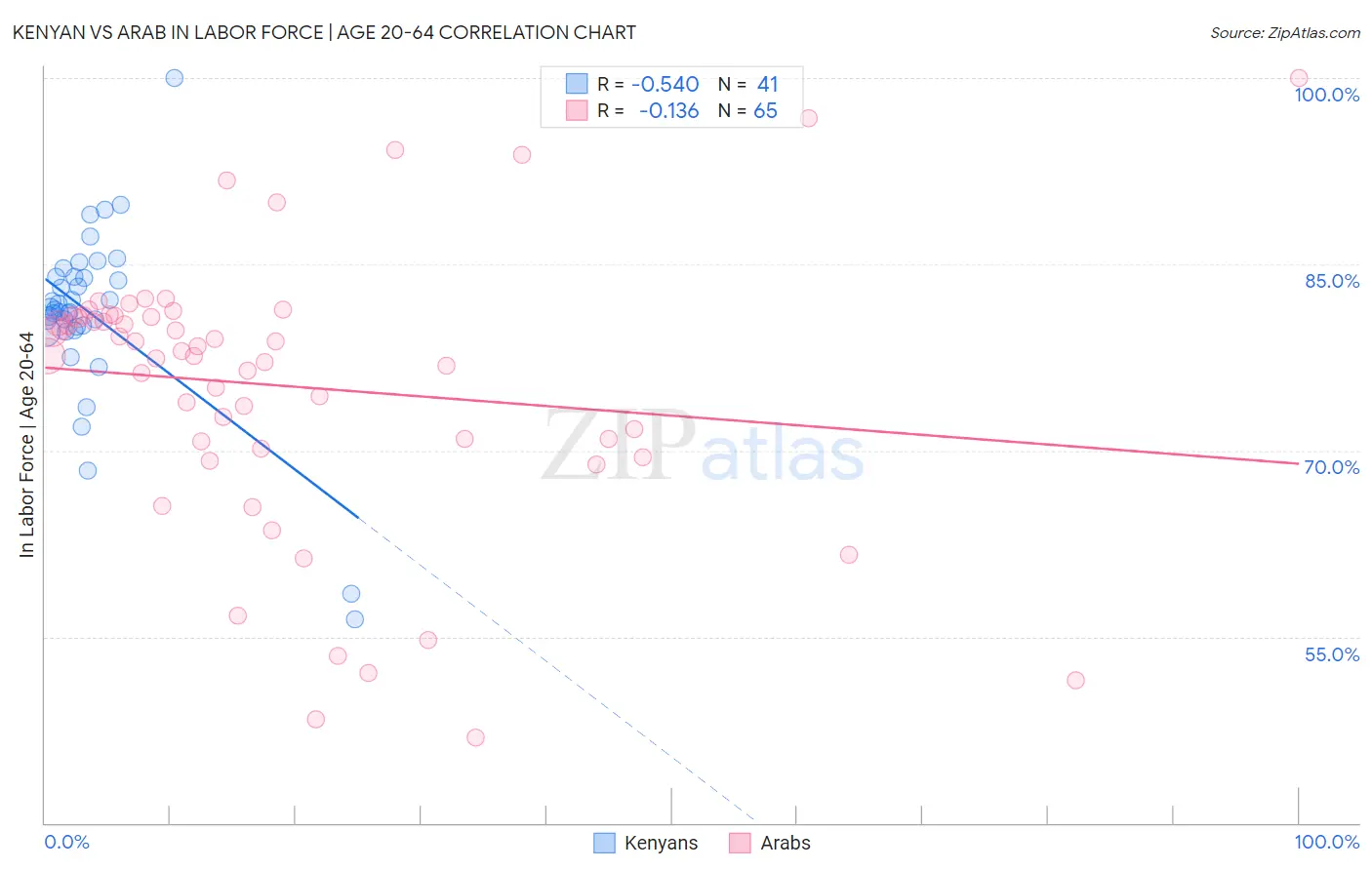 Kenyan vs Arab In Labor Force | Age 20-64