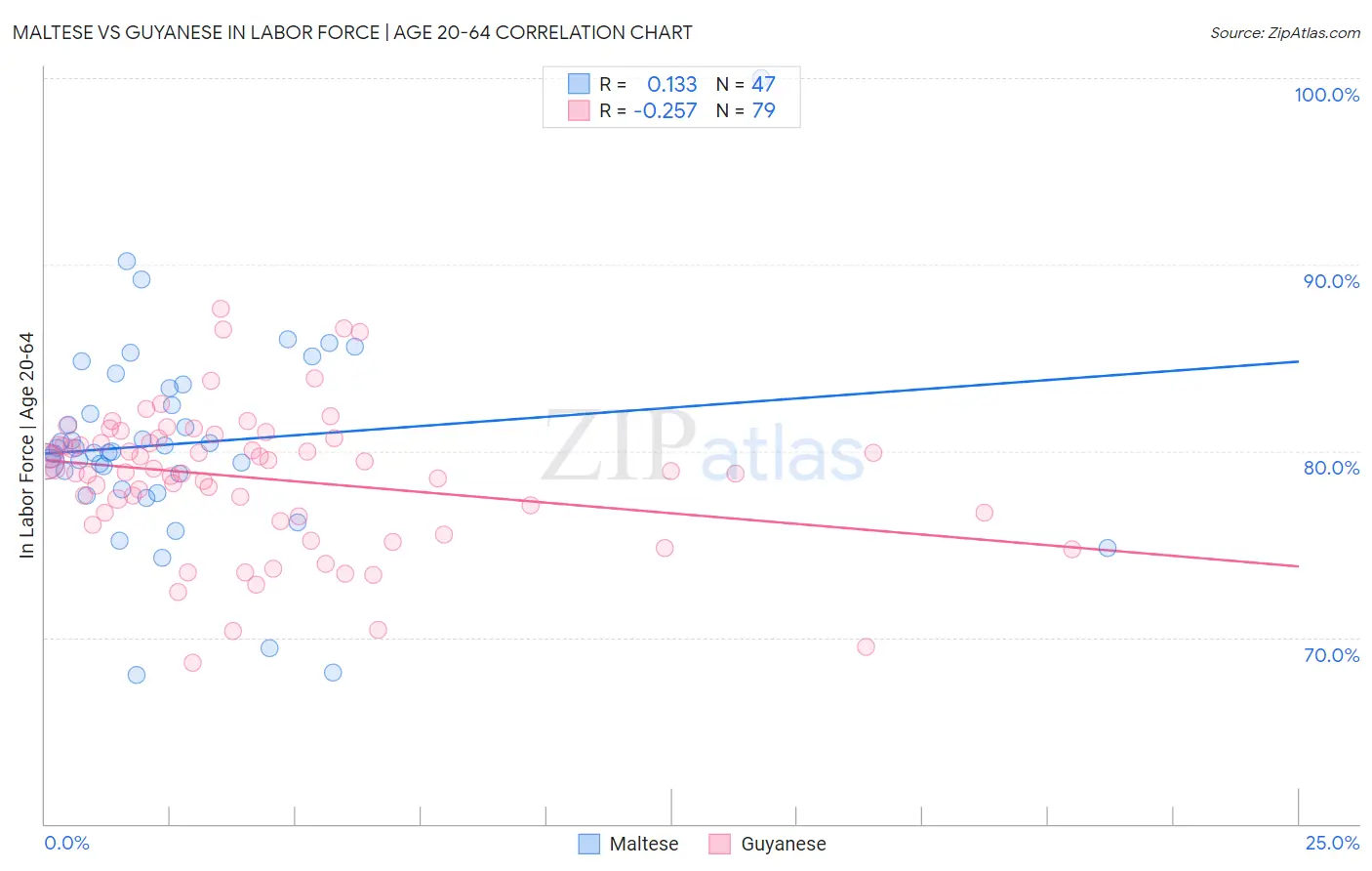 Maltese vs Guyanese In Labor Force | Age 20-64