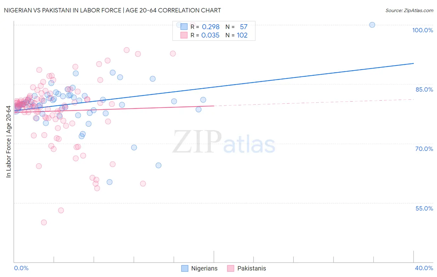 Nigerian vs Pakistani In Labor Force | Age 20-64