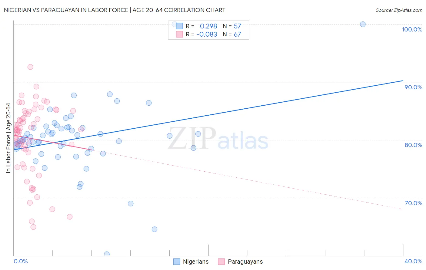 Nigerian vs Paraguayan In Labor Force | Age 20-64