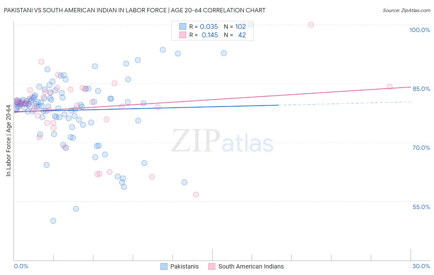 Pakistani vs South American Indian In Labor Force | Age 20-64