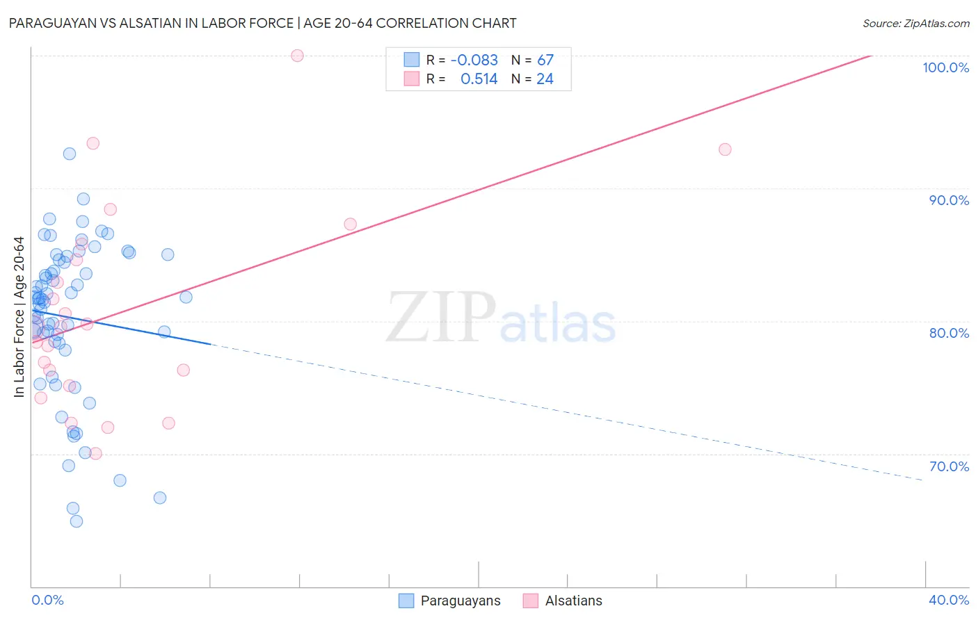 Paraguayan vs Alsatian In Labor Force | Age 20-64
