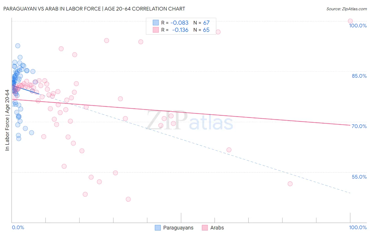 Paraguayan vs Arab In Labor Force | Age 20-64