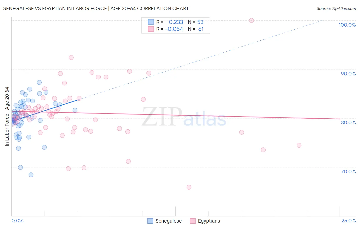 Senegalese vs Egyptian In Labor Force | Age 20-64