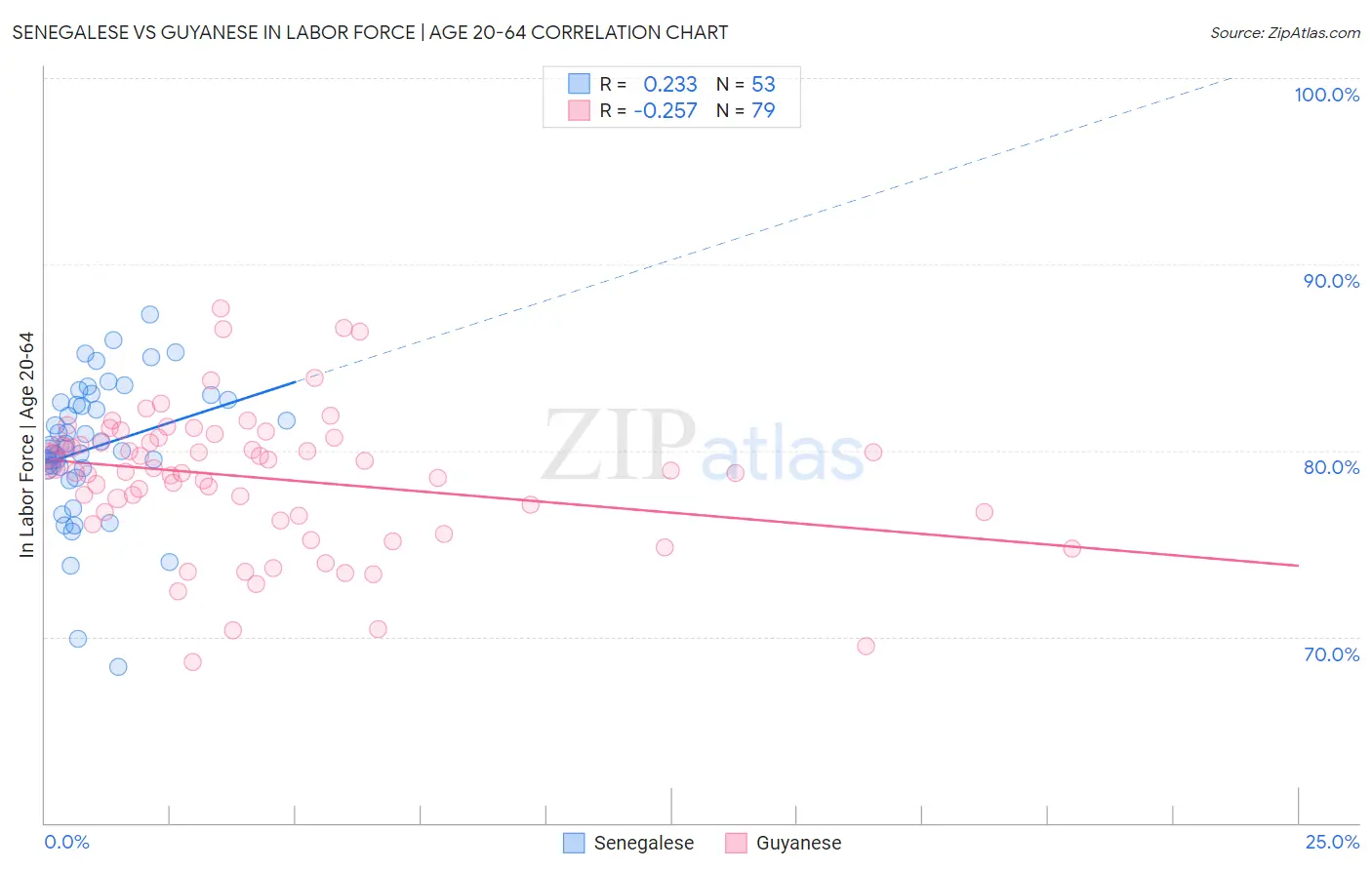 Senegalese vs Guyanese In Labor Force | Age 20-64