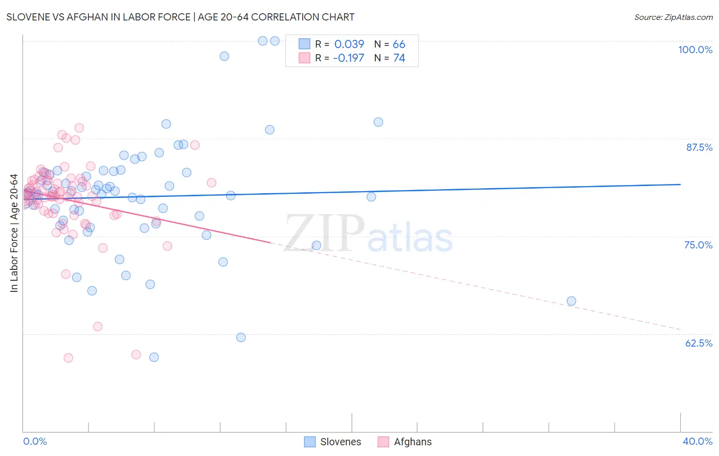 Slovene vs Afghan In Labor Force | Age 20-64