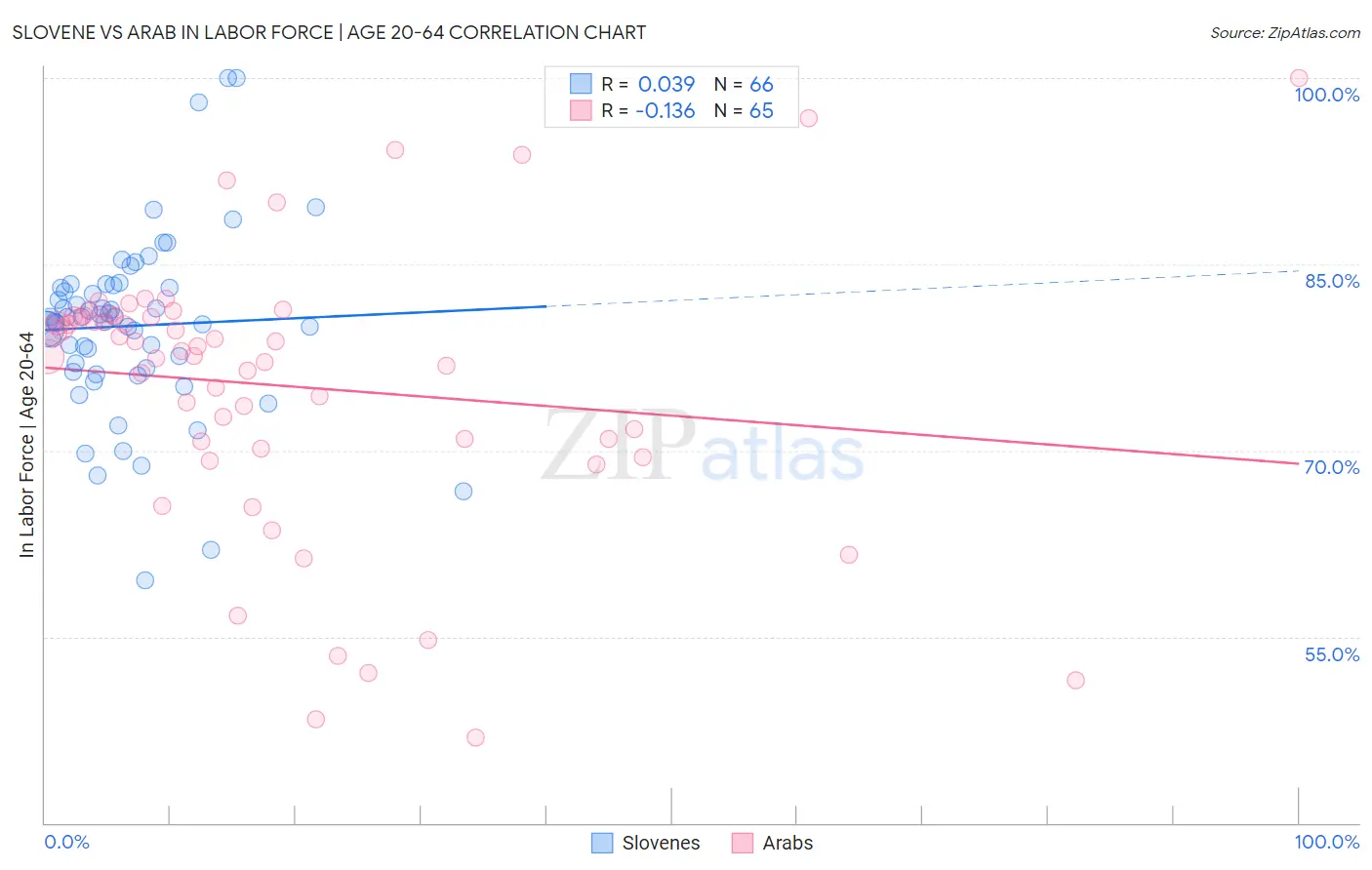 Slovene vs Arab In Labor Force | Age 20-64