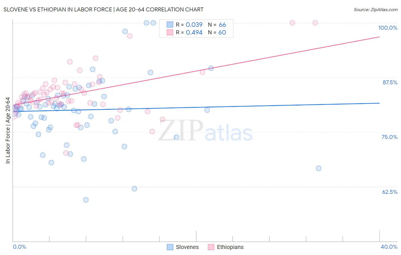 Slovene vs Ethiopian In Labor Force | Age 20-64