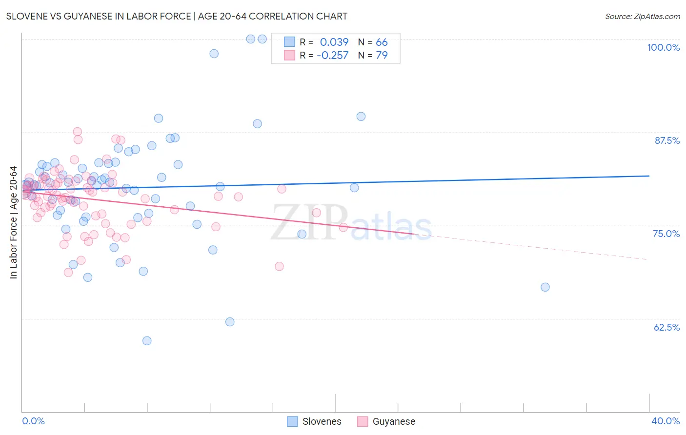 Slovene vs Guyanese In Labor Force | Age 20-64