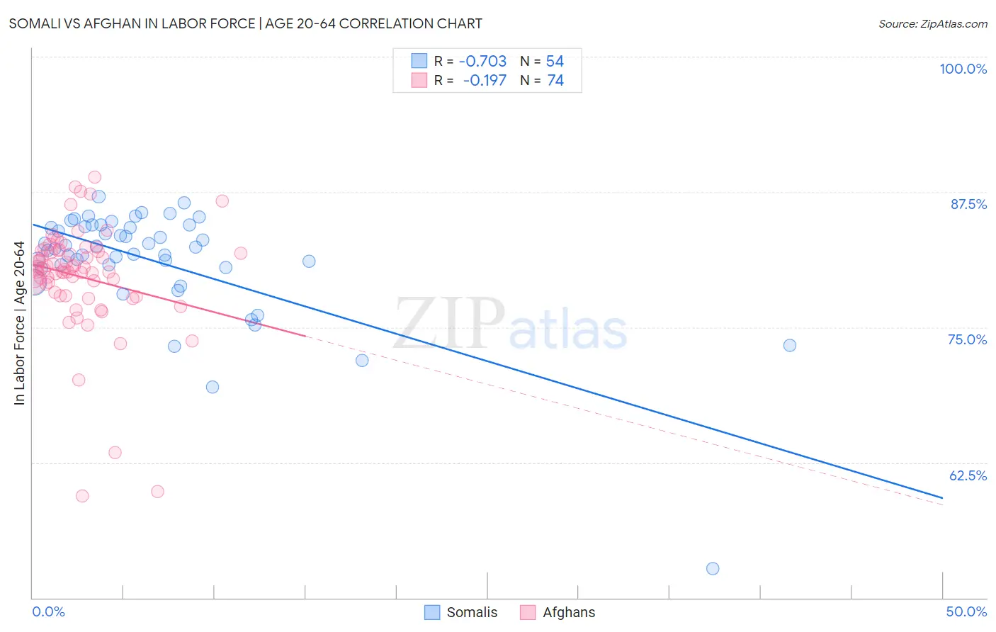 Somali vs Afghan In Labor Force | Age 20-64