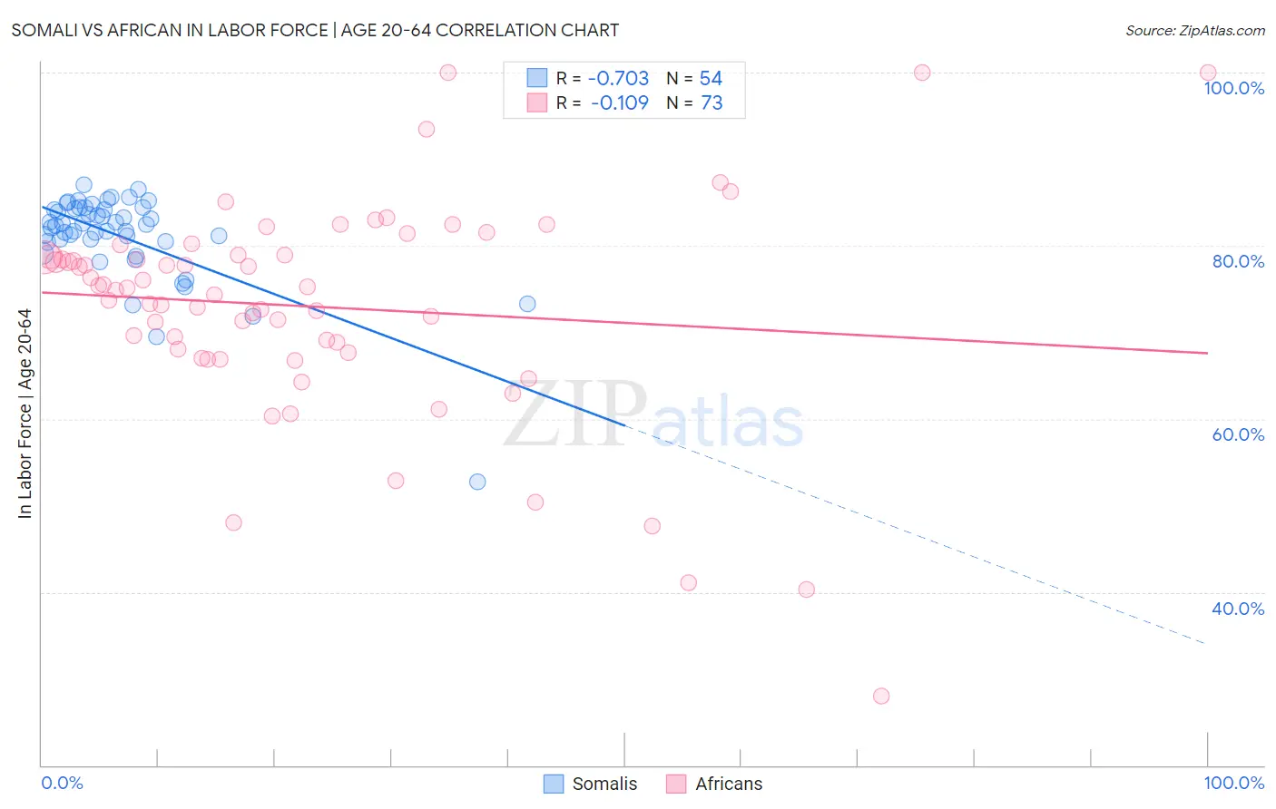 Somali vs African In Labor Force | Age 20-64