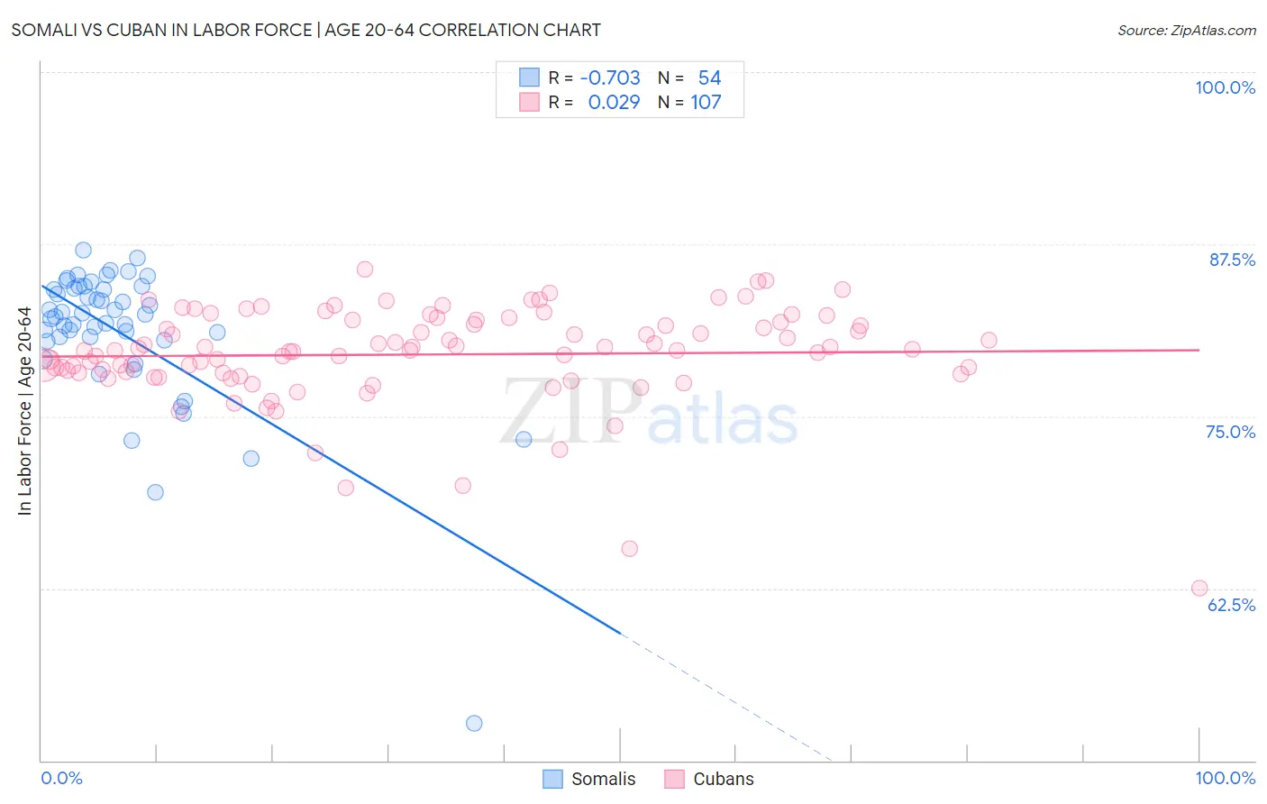 Somali vs Cuban In Labor Force | Age 20-64