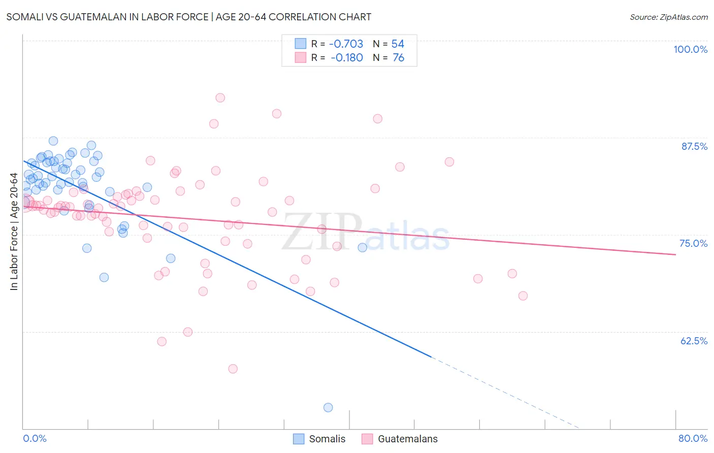 Somali vs Guatemalan In Labor Force | Age 20-64