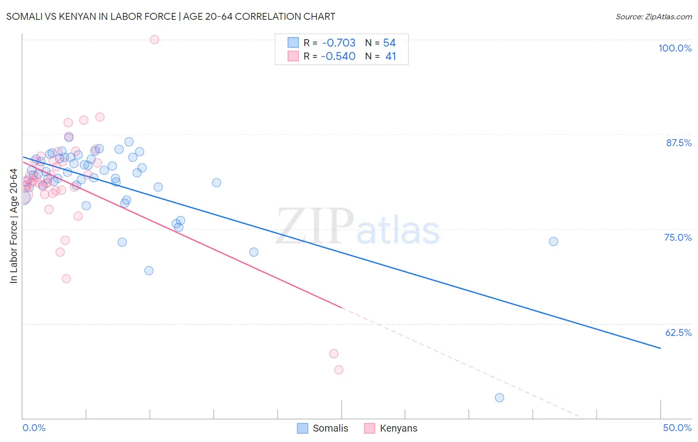 Somali vs Kenyan In Labor Force | Age 20-64