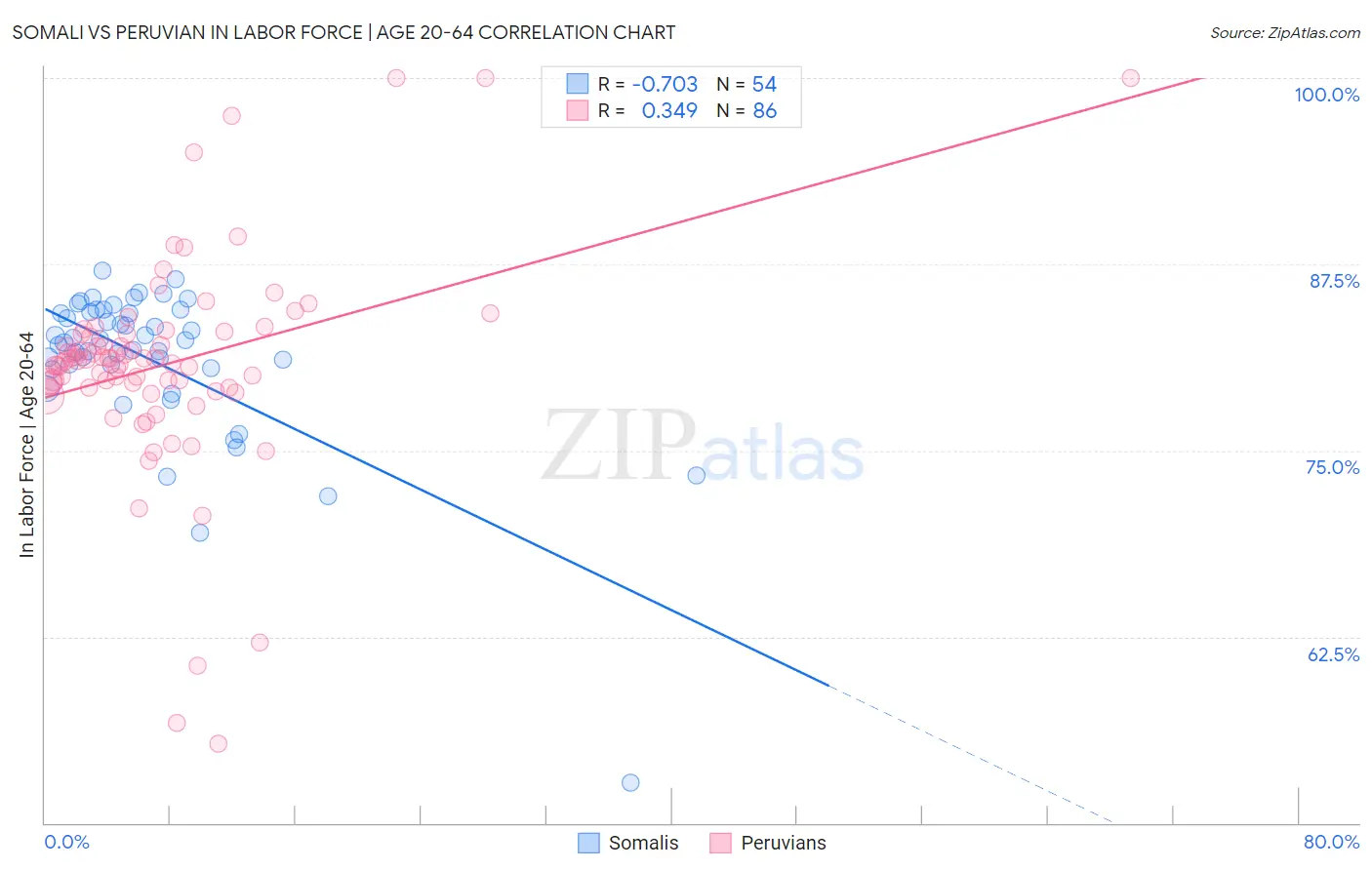 Somali vs Peruvian In Labor Force | Age 20-64