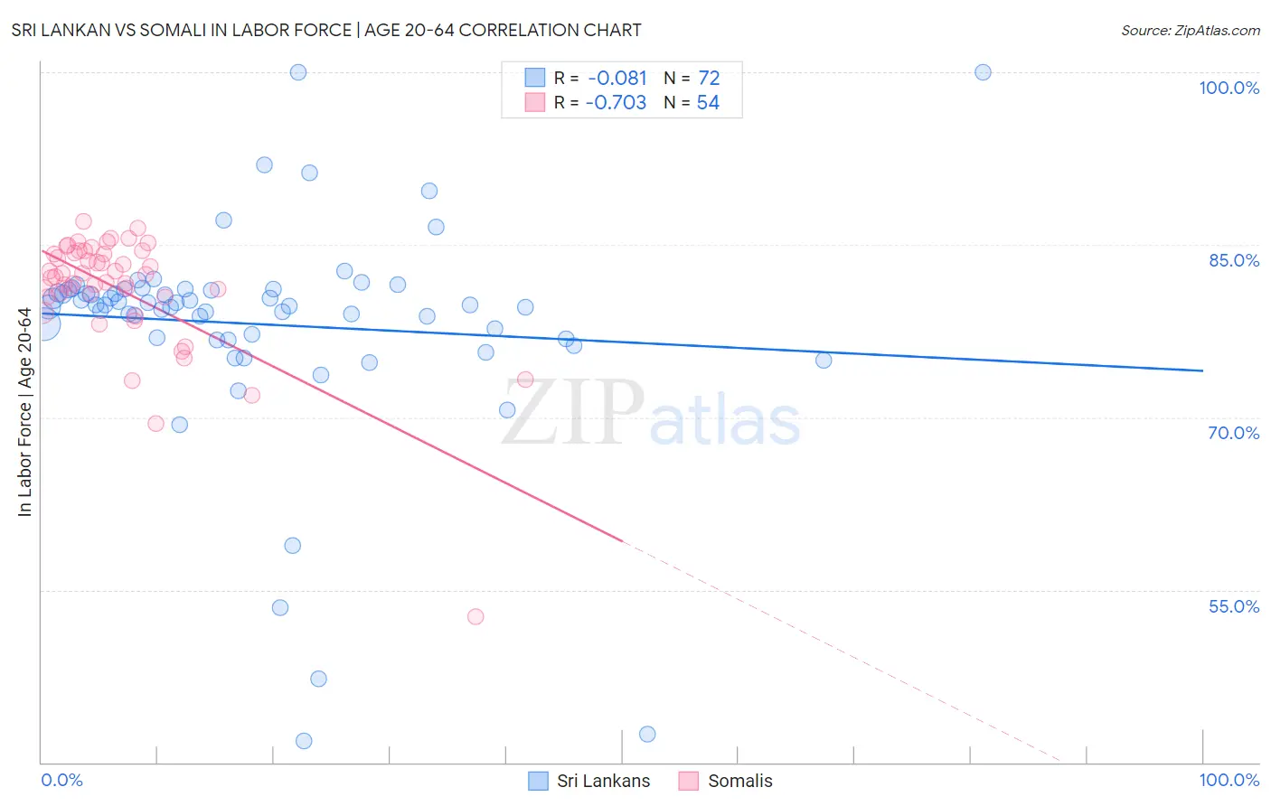 Sri Lankan vs Somali In Labor Force | Age 20-64