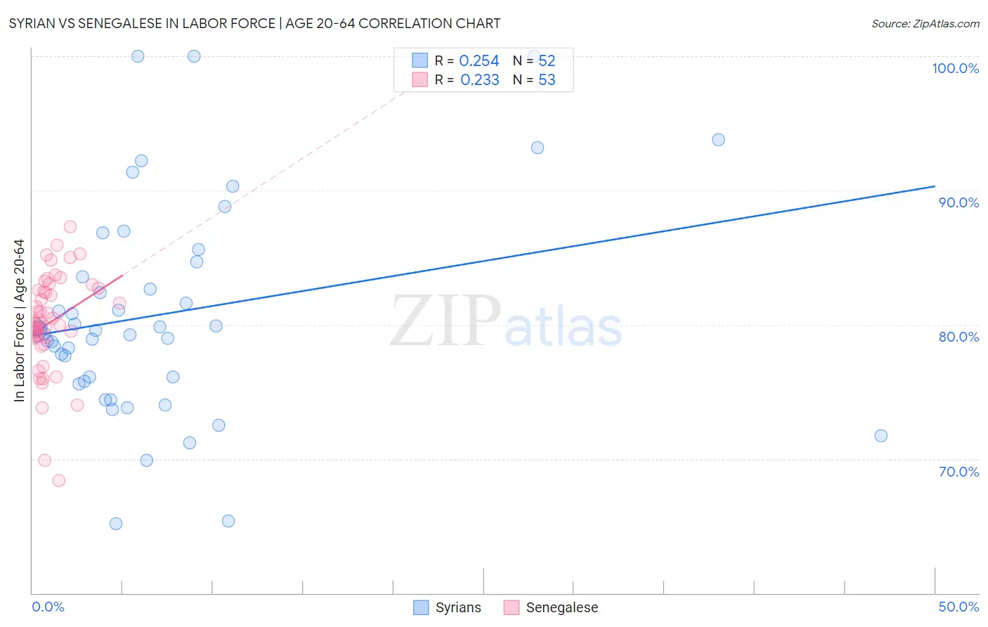 Syrian vs Senegalese In Labor Force | Age 20-64