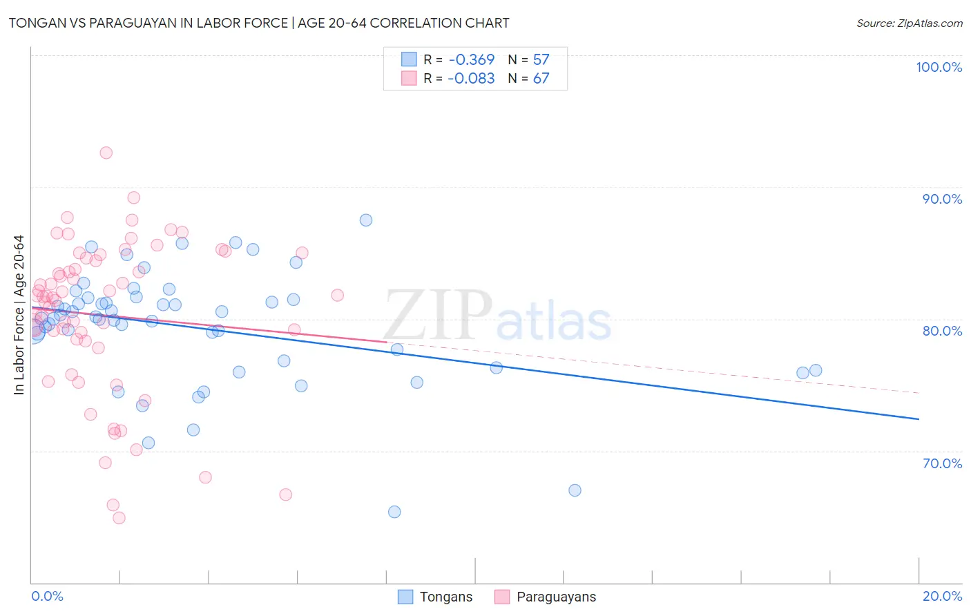 Tongan vs Paraguayan In Labor Force | Age 20-64